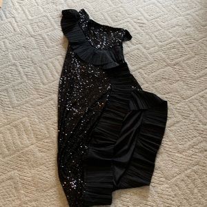 Elegant Black One Shoulder Dress
